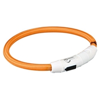 Trixie lysbånd med USB opladning til mindre hunde 35 cm orange