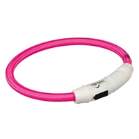 Trixie lysbånd med USB opladning til mindre hunde 35 cm pink
