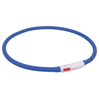 Trixie Hundelysbånd blå med LED lys 70 cm - 10 mm