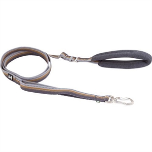 Hurtta ECO Justerbar reb hundeline til hunde  justerbar fra 120 til 180 cm 20 mm grå reflekterende