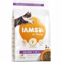 3 kg Iams kattefoder - Killing-Junior - 1 til 12 måneder