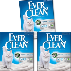 3 x 10 liter EverClean Total Cover kattegrus
