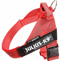 Julius K9 hundesele Str. 1 - Large - brystmål fra 63 til 85 cm Rød
