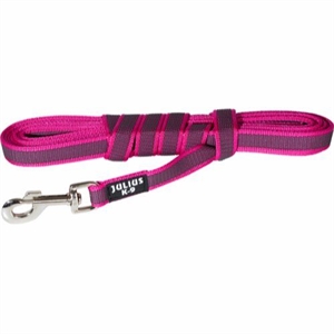 K9 sporline med håndtag pink - 20 mm - 5 meter