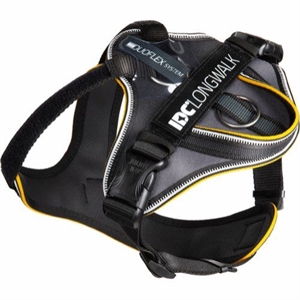 Julius K9 IDC Longwalk hundesele - sort og grå str. XSmall brystomkreds 44 til 60 cm