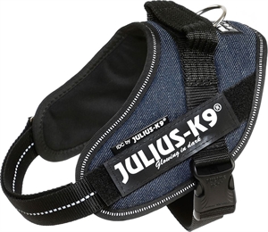 Julius K9 IDC - hundesele - Bryst størrelse 49 til 67 cm dark Jeans Str. Mini