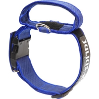 K9 Hundehalsbånd med håndtag 47 til 67 cm - blå