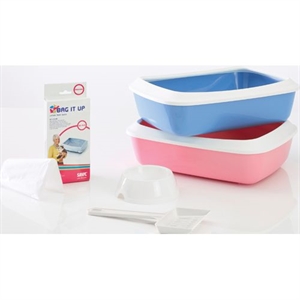 Savic Kitten starter kit Iriz - 42 x 31 x 12,5 cm - Blå og hvid