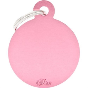 Hundetegn My Family basic cirkel stor pink