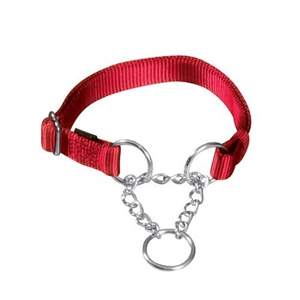 Trixie Hundehalsbånd med kæde stop 30 - 40 cm - 15 mm Rød