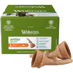 22 stk a 60g Whimzees Occupy Antler til store hunde - glutenfri