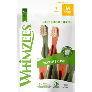 Whimzees Toothbrush Star M til mellemstore hunde 210 g - 7 chew