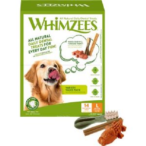 Whimzees Variety L til store hunde 840 g box - 14 chew
