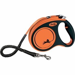 Flexline Xtreme til hunde på bånd 5 meter til hunde op til 35 kg orange