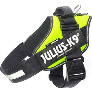 Julius K9 IDC - hundesele - Bryst størrelse 58 til 76 cm neon grøn Str. 0