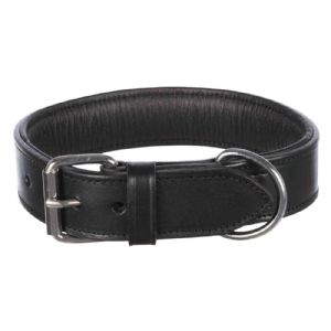  Trixie hundehalsbånd i læder 65 til 75 cm 40 mm sort