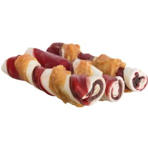 3 stk. Trixie Denta Fun barbecue tyggeruller med kylling til hunde 12 cm - 105 gr