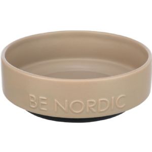 Trixie BE NORDIC hundefoder og vandskål i keramik med gummikant