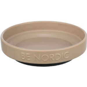 Trixie BE NORDIC katteskål med gummi ring 0,3 liter ø16 cm - beige