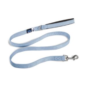 Curli basic hundeline i nylon - 1,4 meter - 15 mm Lys blå