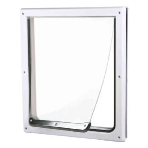 Trixie 2 vejs hundedør hvid farve - 39 x 45 cm