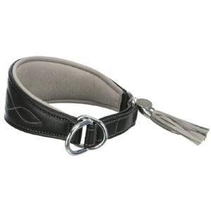 Trixie Active hundehalsbånd i læder med anti-træk 24-31 cm 50 mm