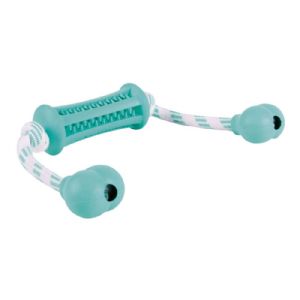 Trixie Hundeaktivitetslegetøj Denta Fun Stick med reb og med myntesmag - 9 cm