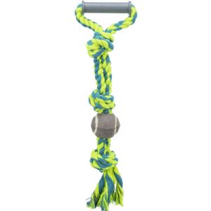 Trixie Hundelegetøj Legetov med tennisbold broget - ø 6 cm - 50 cm 