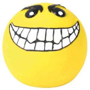 Trixie Hundelegetøj Smileybold i latex med lyd - ø6 cm - assorteret farver