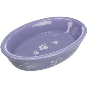 Trixie Katte skål oval 0.2 liter 15 x 10 cm - assorteret farver