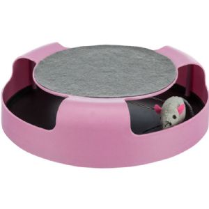 Trixie Kattelegetøj Fang musen 6 cm - ø 25 cm - assorteret farver