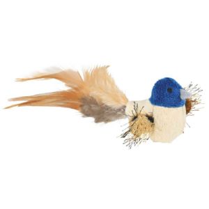 Trixie Kattelegetøj Fugl med fjer og catnip 8 cm