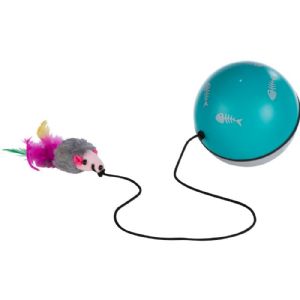 Trixie Kattelegetøj Turbinio bold på motor med mus ø 9 cm - assorteret farver