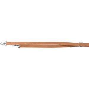 Trixie Rustic fedtgarvet læder justerbar dressur hundeline 2 meter - 25 mm brun