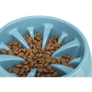 Trixie Slow Feeding skål til hunde - plastik - 1,4 liter - ø 25 cm assorteret farver
