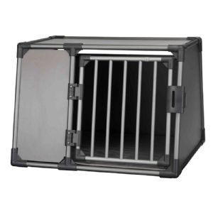 Trixie Transportbur til hunde i aluminium L - 92 x 64 x 78 cm - mørke grå