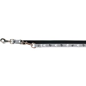 Trixie dressurline med refleks 2 meter - 15 mm sort og sølv