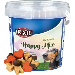 Trixie hundegodbidder bløde happy snack mix af med kylling - lam og laks 500 g