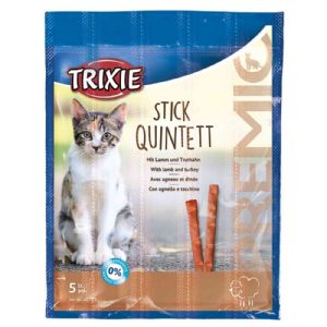 Trixie katte godbidder Quadro-Sticks med Lam og kalkun 5 x 5 g - sukkerfri