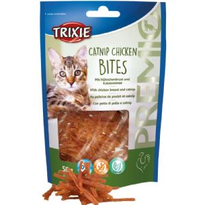 Trixie katte snack med kylling i stykker 50 g - sukker og glutenfri