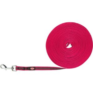 Trixie sporline til hunde 10 meter - 15 mm pink